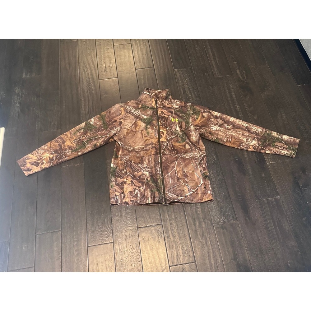 Under Armour Realtree Camoflauge Full Zip Brown Scent Control Sweatshirt Mens‎ L